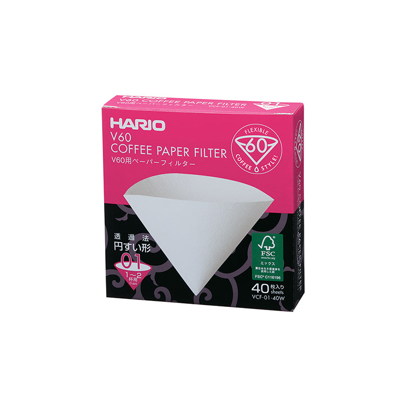 Hario V60 Coffee Paper Filter 01 Biodegradable Shop with Gumption